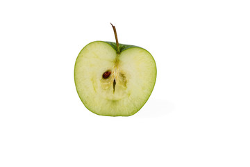 Half apple isolated on white background