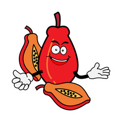 Papaya Cartoon illustration vector