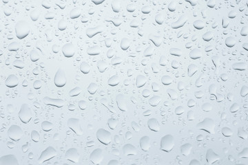 water drops on blue background