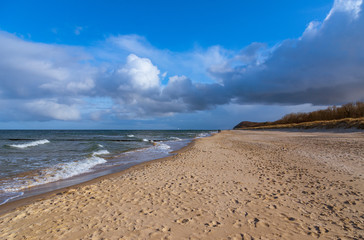 On the island of Usedom, Baltic Sea, in winter.