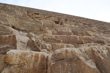 Blocks of Great Pyramid of Giza, Egypt