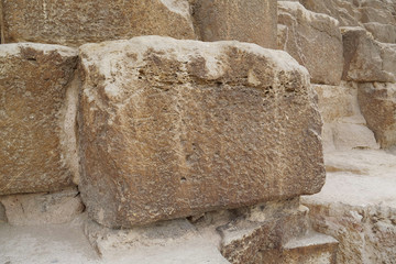 Blocks of Great Pyramid of Giza, Egypt