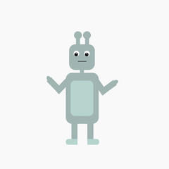 Robot. Drawing for children. Vector illustration.