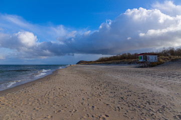 On the island of Usedom, Baltic Sea, in winter.