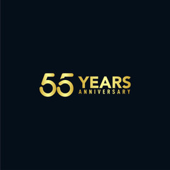 55 Years Anniversary Gold Elegant Design