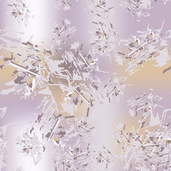 Winter field camouflage of various shades of white, beige and violet colors