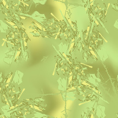 Forest camouflage of various shades of green and yellow colors