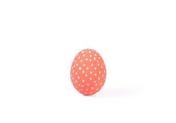 Happy easter, Easter painted egg isolated on white background.
