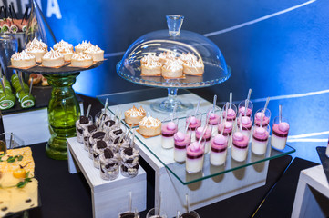 Buffet table for celebration with different dishes
