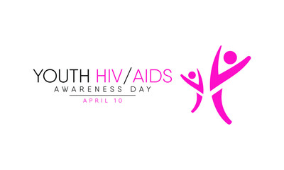 Vector illustration on the theme of National Youth HIV / AIDS Awareness Day observed on April 10th every year. Design assets.