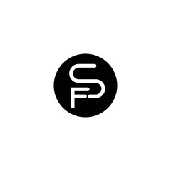 SF Initial Logo. Modern and Minimalist Design with Circle Element. Clean and Elegant Vector Logo for Business and Branding. Abstract Typography and Monogram Style.