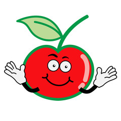 Cherry Cartoon Character facial expressions illustration