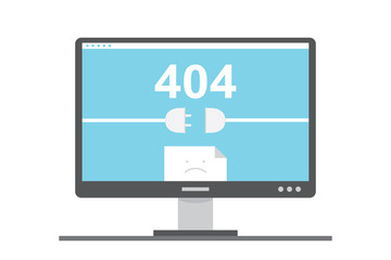 Monitor with error page,no contact and 404 error