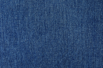 Texture of blue jeans as background, closeup