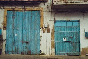 Texture of old wooden door