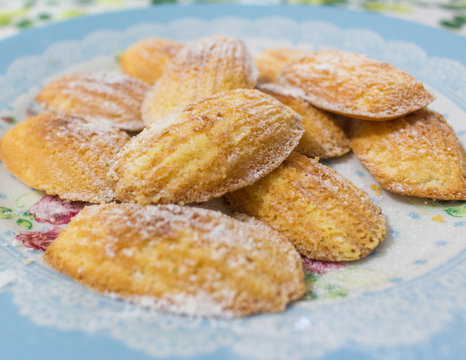 Madalenas in the plates to dessert