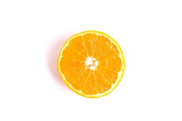 Orange slice isolated on white background. fresh fruit