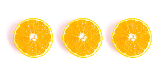 Orange slice isolated on white background. fresh fruit