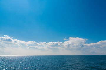 Beautiful blue sky and clouds.  Nature background .