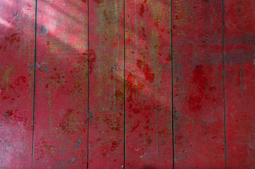 Old red wooden floor background. Wooden texture.