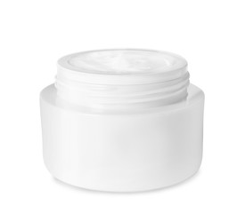 Jar of luxury face cream isolated on white