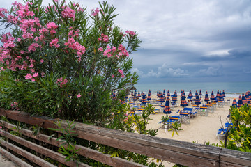 Beach of Giulianova, Abruzzo, Italy, at summer