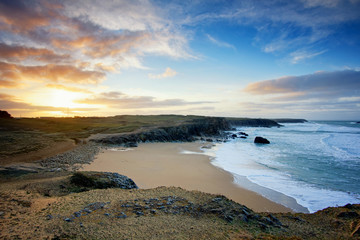 Obraz premium Port-Blanc beach in the Quiberon wild coast