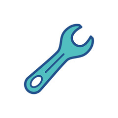 wrench icon design, flat style icon collection