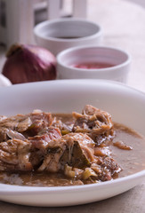 pork belly stew in liver and vinegar sauce also known as lechon paksiw 
