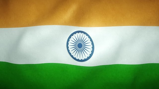 flag of india waving in the wind