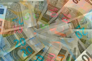 Bunte Euro-Banknoten , Deutschland- Europa