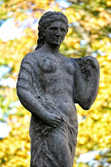 Stony figure of naked lady with tunic