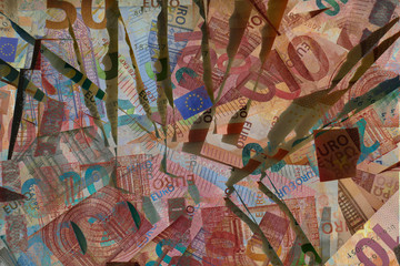 Bunte Euro-Banknoten , Deutschland- Europa