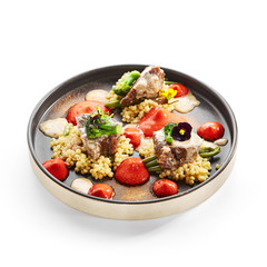 Calf cheeks with ptitim closeup view