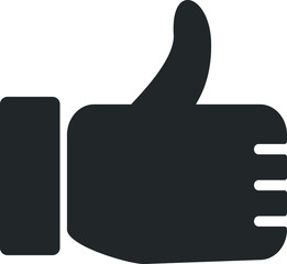 Thumbs up vector icon for feedback