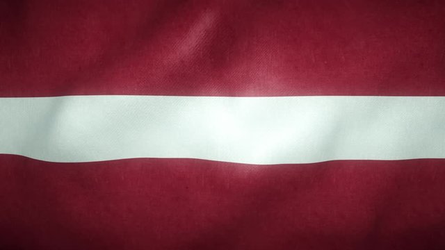 flag of latvia waving in the wind