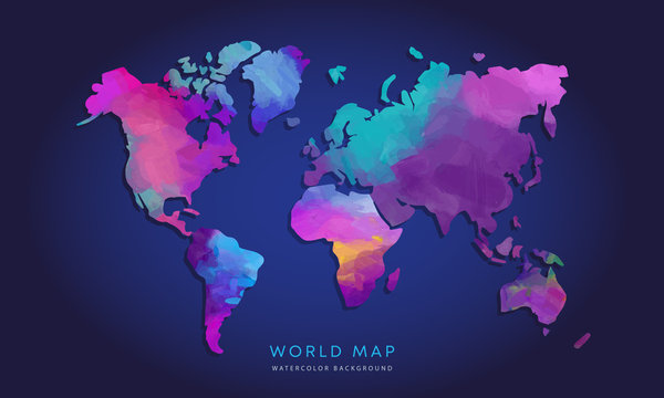 colorful world map background