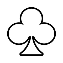 casino poker clover figure icon