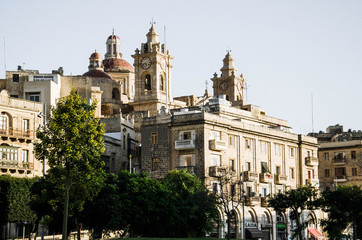 Fototapeta na wymiar Birgu Panorama Old town Malta