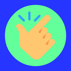 Hand Gesture icon flat design vector 