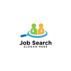 Job Search Logo Template vector illustration design