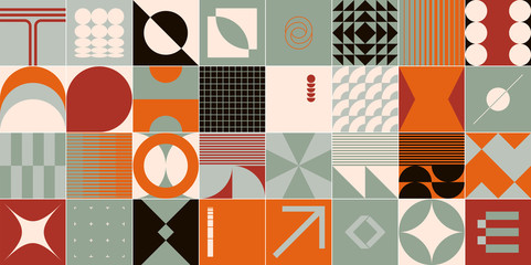 Obraz premium Retro Future Abstract Vector Pattern