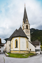 Fototapeta na wymiar Lourdeskapelle church in Pfunds, Austria