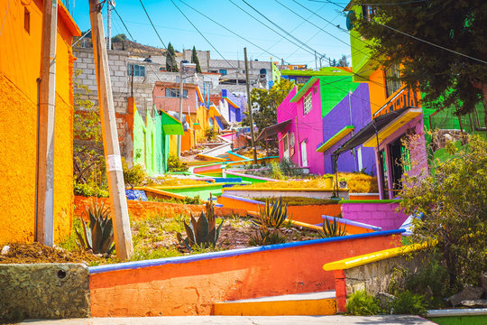 Colorful Town in Pachuca de Soto, Mexico