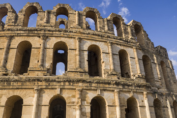 El Djem - old historic Colosseum, one of the biggest in Roman time 