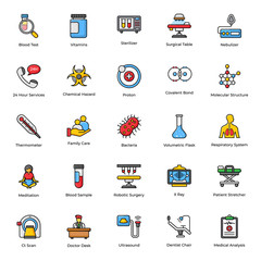  Medical Technology Flat Icons Pack 