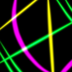 Abstract Neon Futuristic Bright Line Background