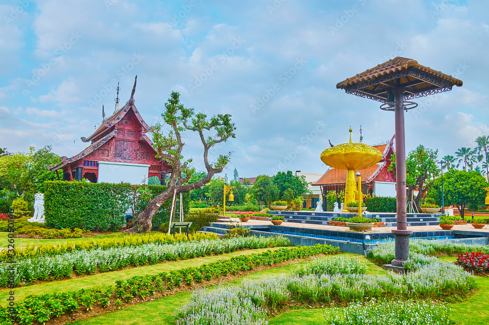 Wall mural Landscaping of Rajapruek park, Chiang Mai, Thailand