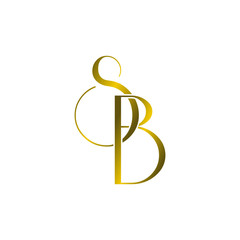 Letter SB logo design vector