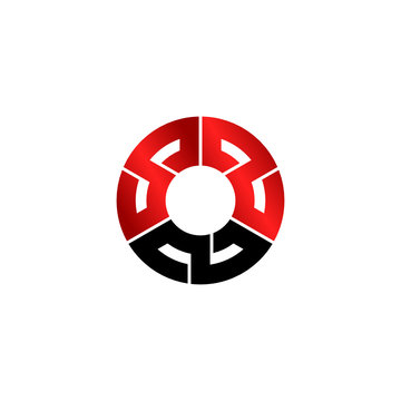 Letter SSS circle logo design vector